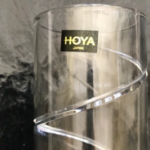 New Hoya modern crystal bud vase with swirl patern